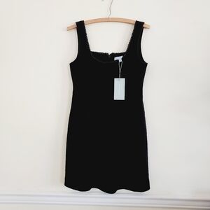 🏷NWT Antonio Melani Macy Tweed Pearl Detail Square Neck Coordinating Mini Dress